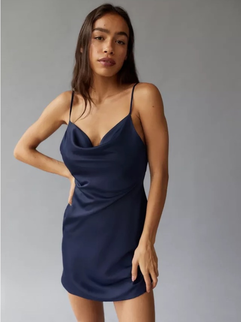 Urban Outfitters Mallory Cowl Neck Slip Dress
